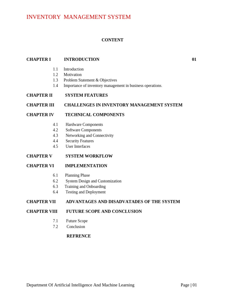 Inventory Management System Overview | PDF