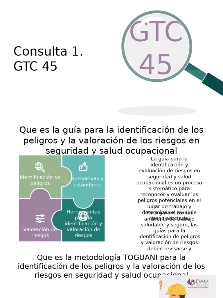 Consulta 1. GTC 45 | PDF | Seguridad y salud ocupacional | Riesgo