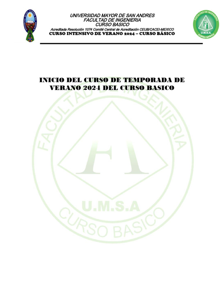 66 Inicio de Clases de Verano 2024 | PDF