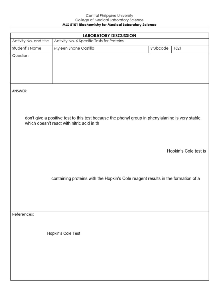 Protein Testing: Xanthoproteic & Hopkins-Cole | PDF | Nitric Acid | Acid