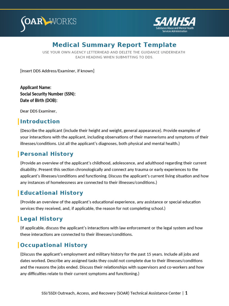medical-summary-report-template-0-pdf-social-security-disability
