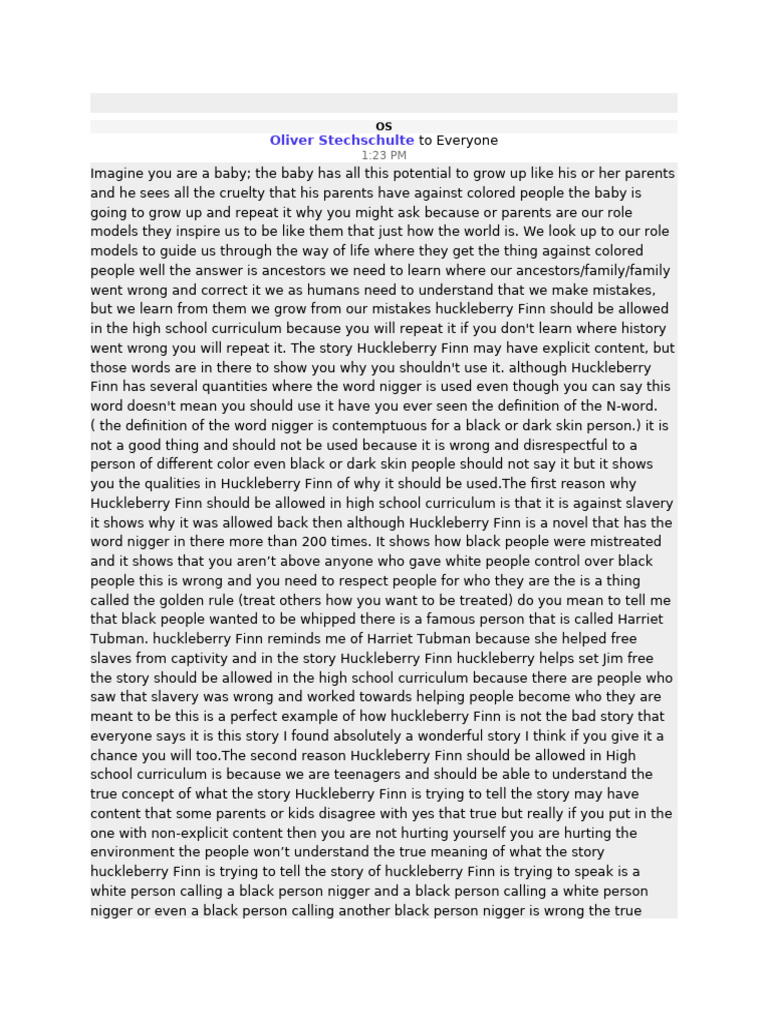 OS | PDF | Adventures Of Huckleberry Finn | Huckleberry Finn