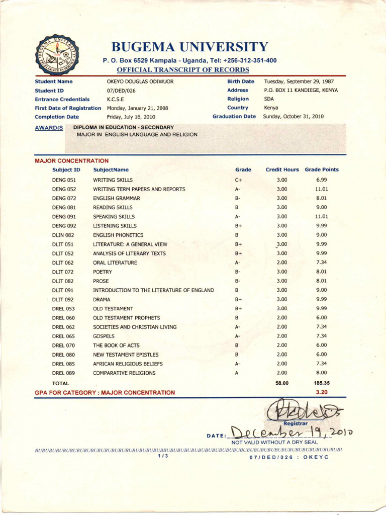 TRANSCIPTS Uh | PDF