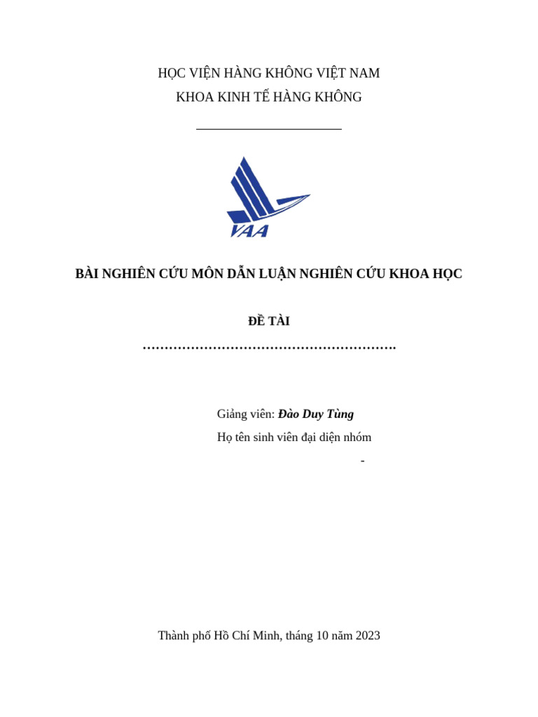 mẫu trình bày tiểu luận v2 | PDF