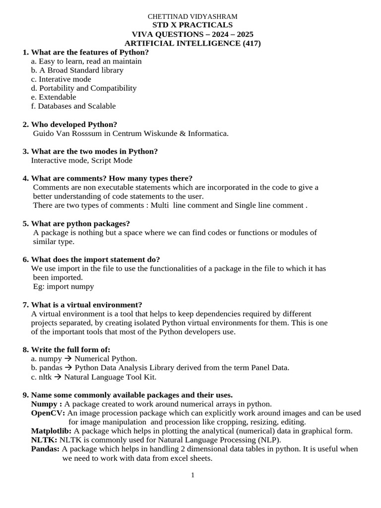 viva questions-2024-25 | PDF | Python (Programming Language) | Sql