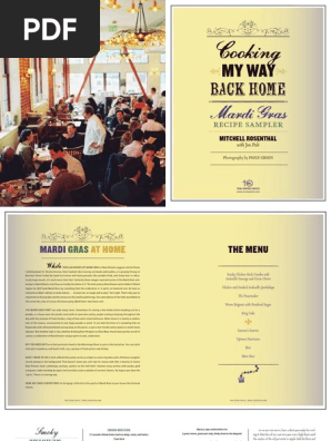 Mardi Gras Recipe Sampler by Mitchell Rosenthal, Author of Cooking My Way Back Home