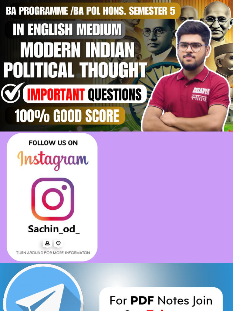 Modern Indian Political Thought in English | PDF | Democracy ...