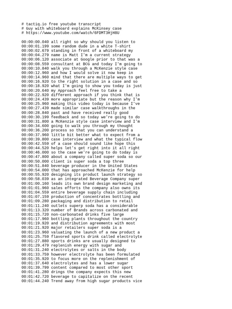 Tactiq Free Transcript 6FDMT3HjH8U | PDF | Soft Drink | Pricing