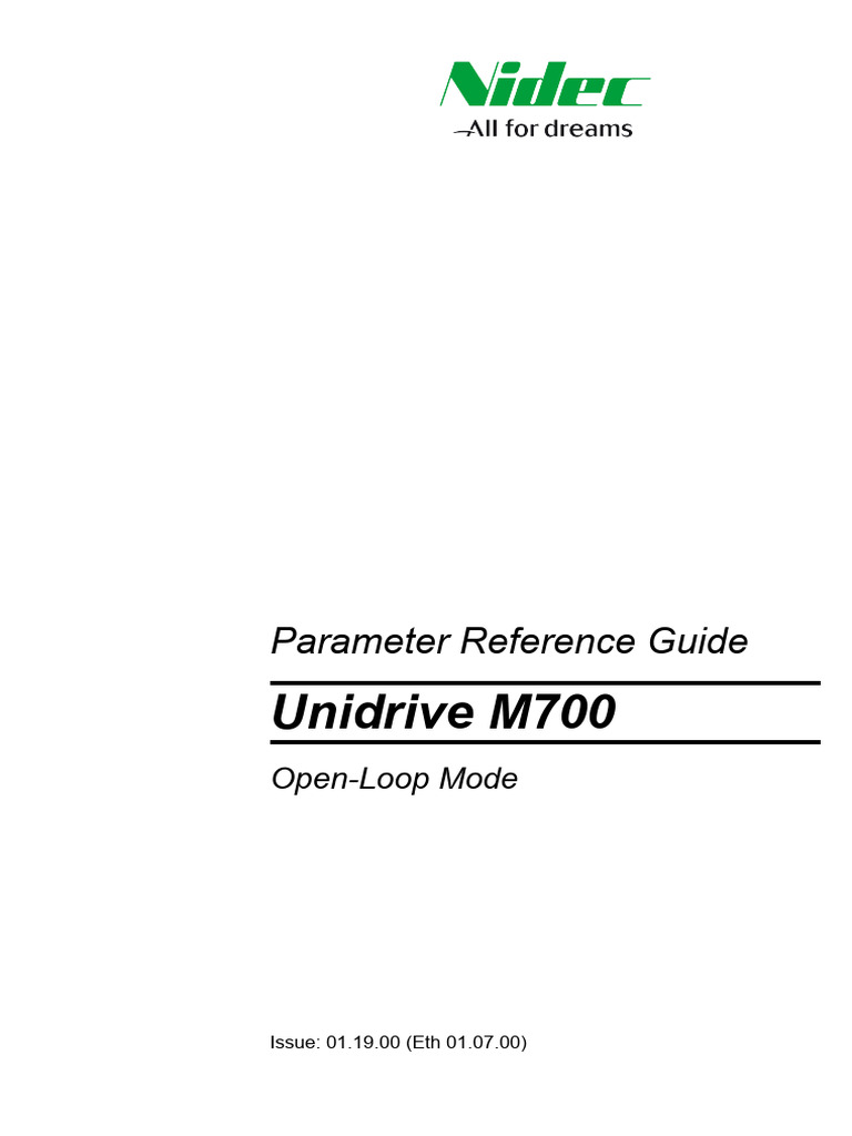 Unidrive M700 Parameter Guide | PDF | Parameter (Computer Programming ...