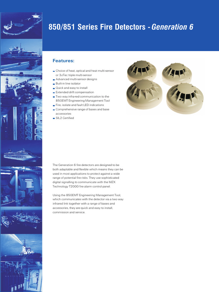 850/851 Series Fire Detectors Overview | PDF | Sensor | Measuring ...