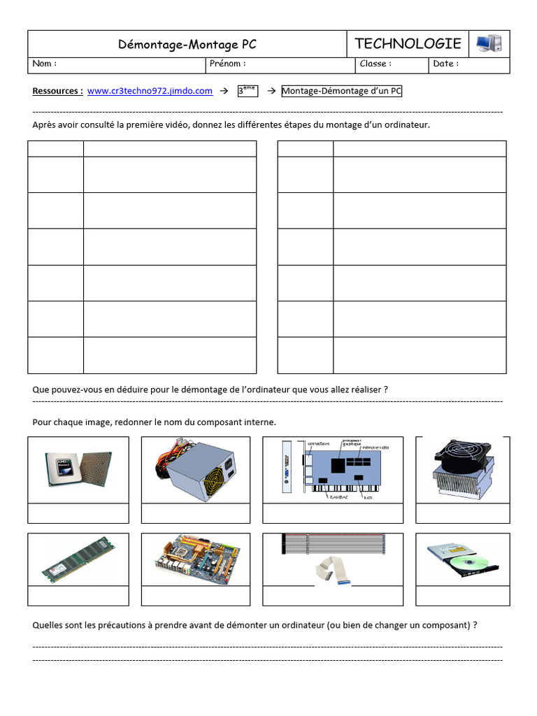 Guide de Montage et Démontage PC | PDF | Informatique
