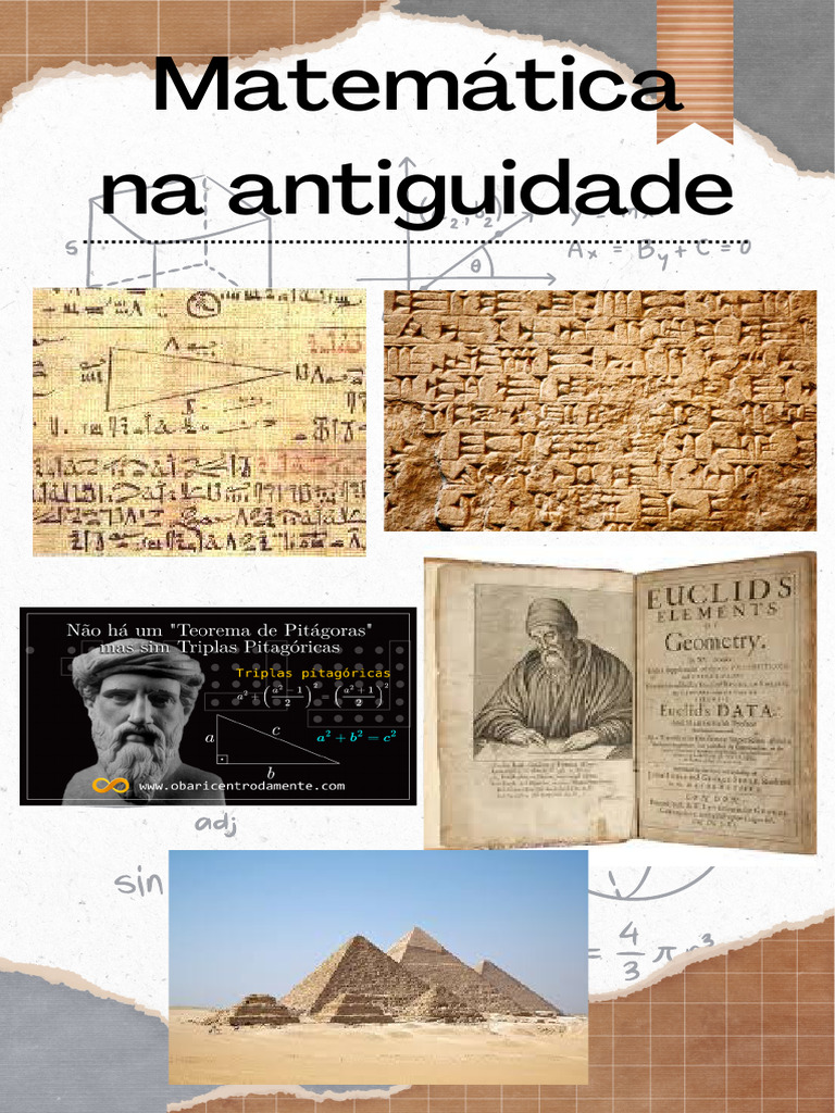 Capa de Caderno Matemática Laranja e Azul Simples Geométrico | PDF