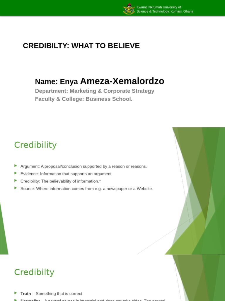 Understanding Credibility in Information | PDF | Witness | Credibility