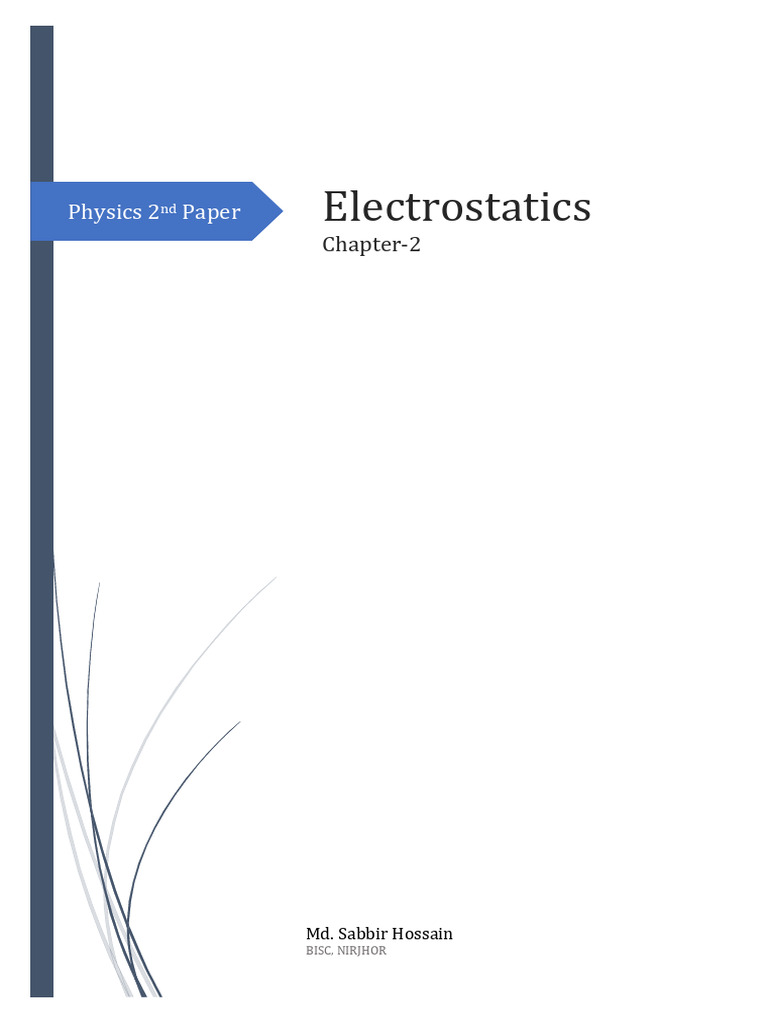 Electrostatics Concepts Overview | PDF | Capacitance | Capacitor