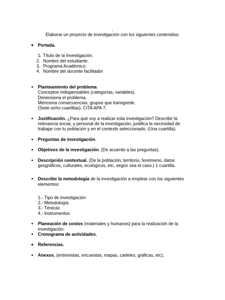 Guía para Elaborar un Proyecto de Investigación | PDF