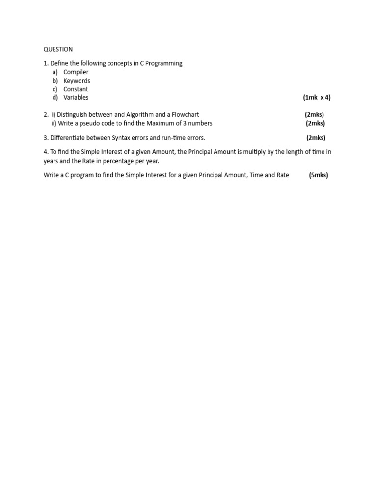 CWD Programming Question 1 | PDF