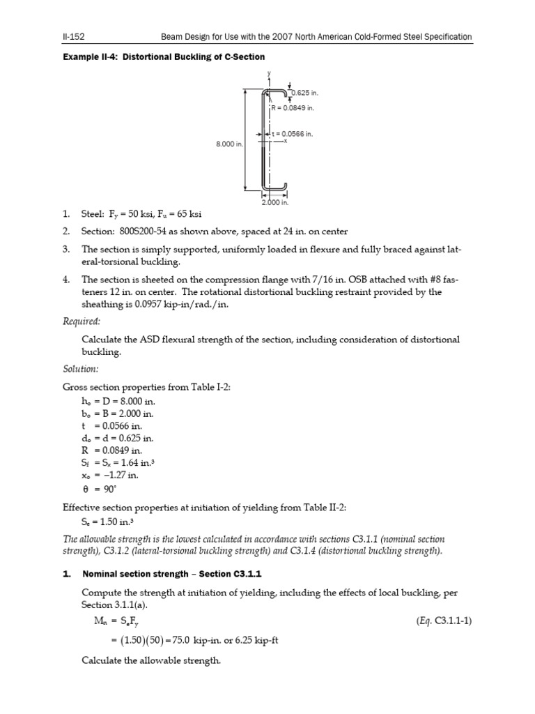 Beam Design and Distortional Buckling | PDF | Buckling | Strength Of ...