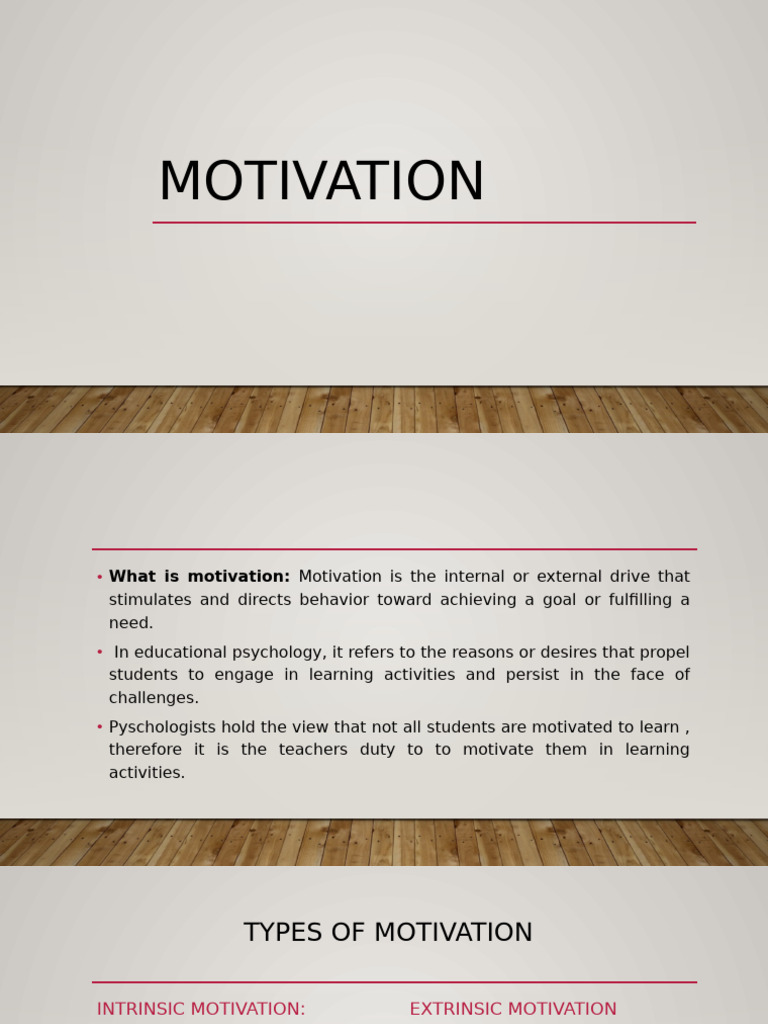Motivation Slides | PDF | Motivational | Motivation