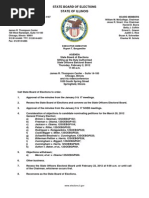 Illinois Elections Commission Freeman V Obama and Jackson V Obama Agenda and Recommendations