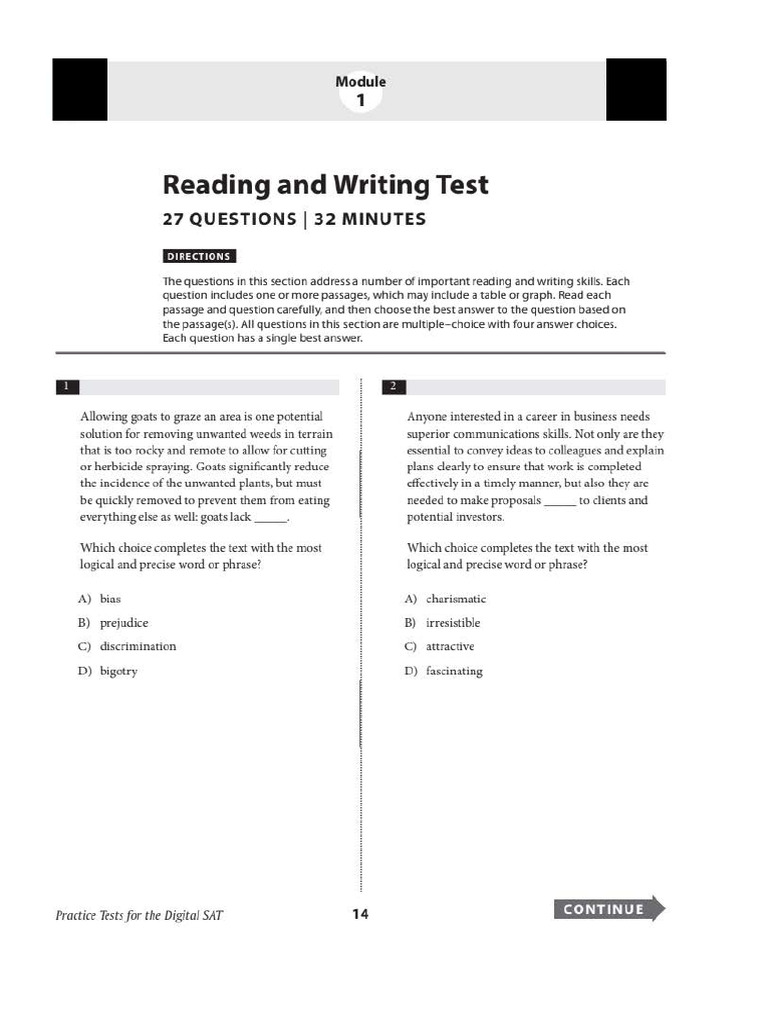 Practice English Test For Digital SAT - 20241007 - 154037 - 0000 | PDF