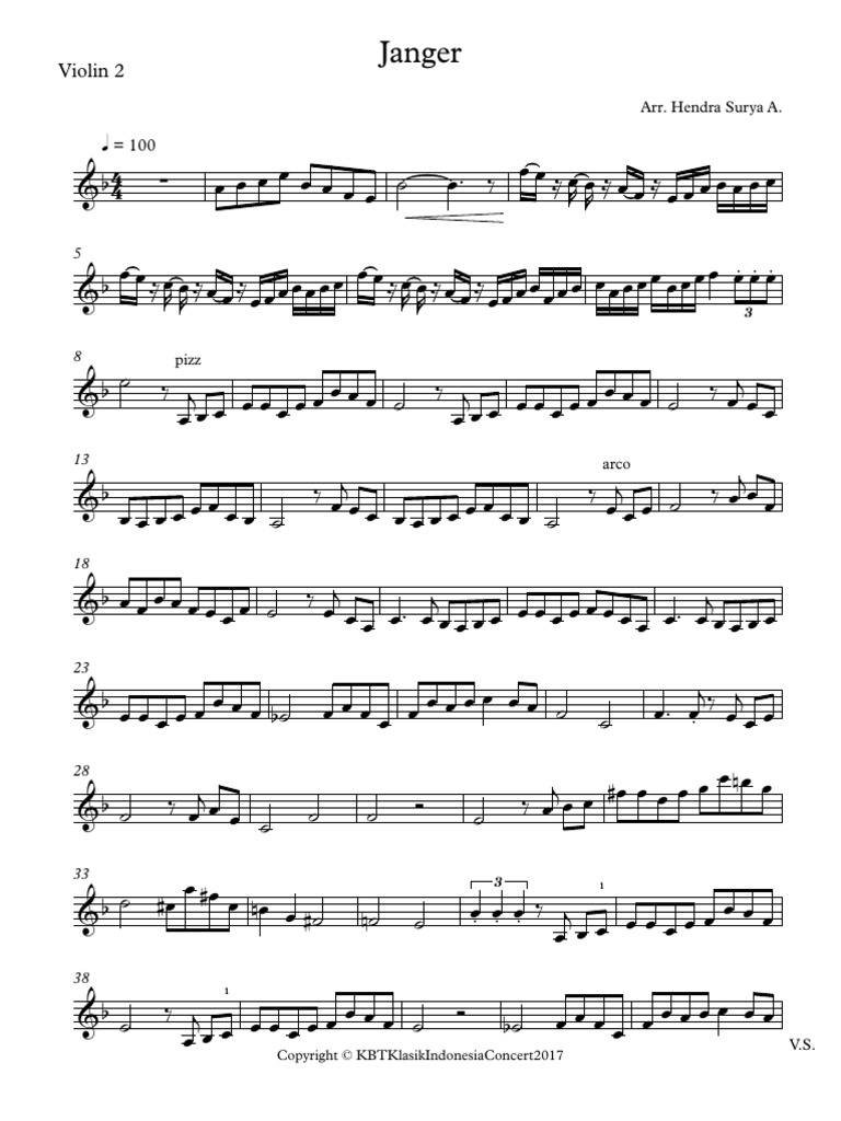 Janger - Violin 2 | PDF