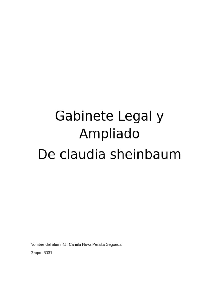 Gabinete Legal y Ampliado de Sheinbaum | PDF | México