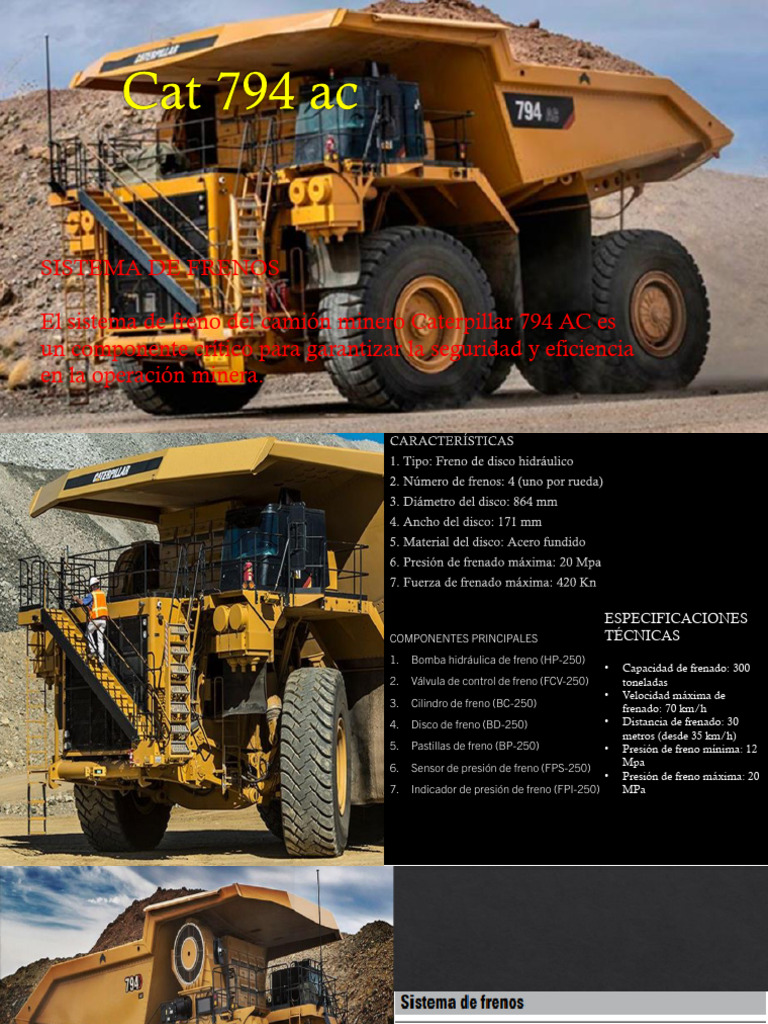 Sistema de Frenos del Camión Cat 794 AC | PDF | Camión | Tecnología de ...