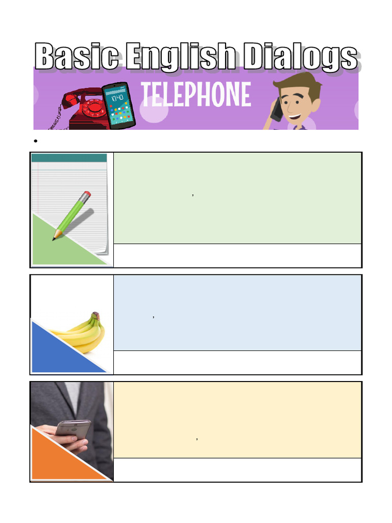 Phone Dialogues and Dictation Exercise | PDF | Telephony ...