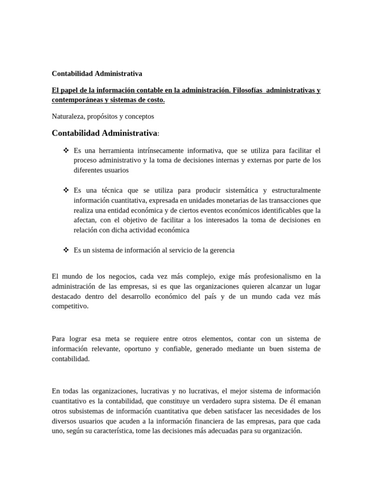 Contabilidad Administrativa y Toma de Decisiones | PDF | Contabilidad ...