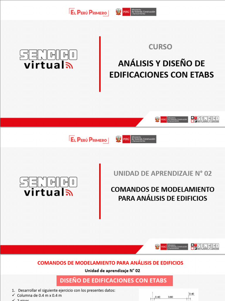 Análisis y Diseño de Estructuras Con Etabs Ua2 | PDF