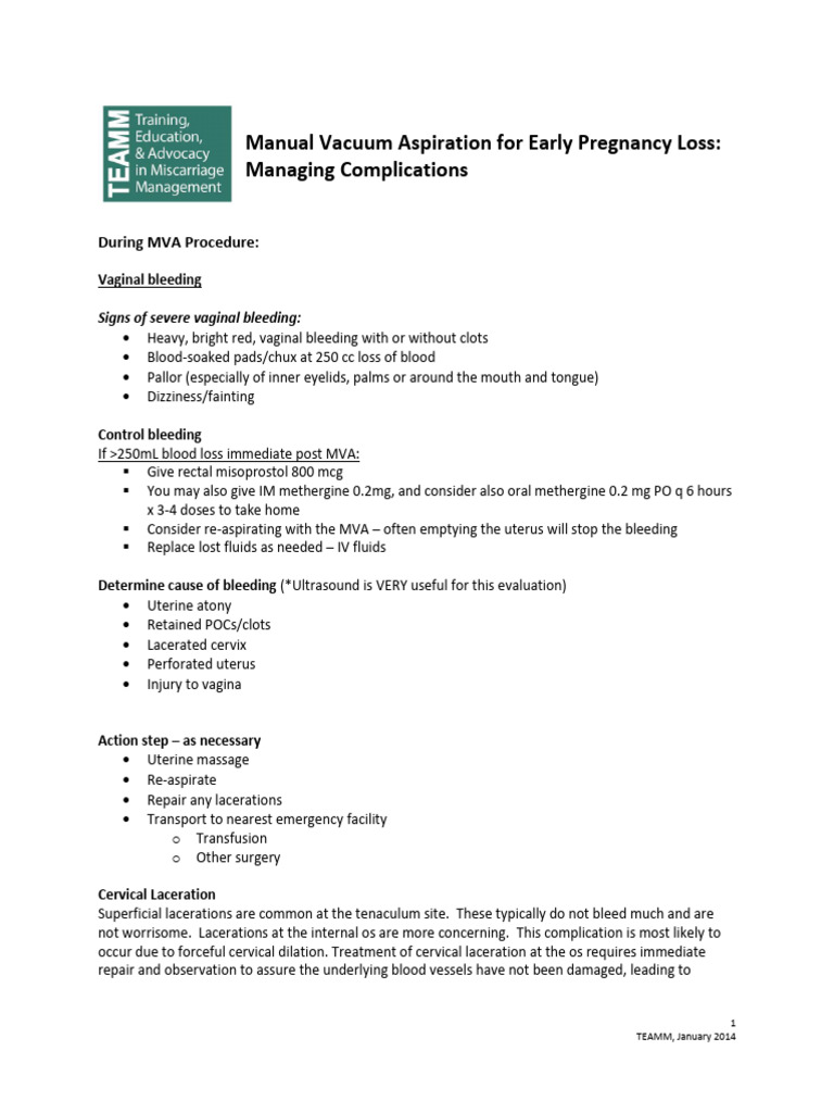 Provider-Resources-Obstetrics-Managing MVA Complications Jan 20141 ...