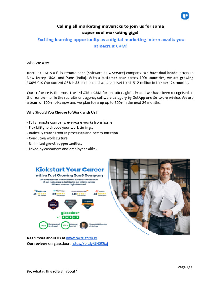 RCRM-DM Intern Campus Write-Up | PDF | Digital Marketing | Human ...