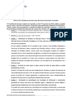 Parecer Conselho de Escolas Reorganização Estrutura Curricular