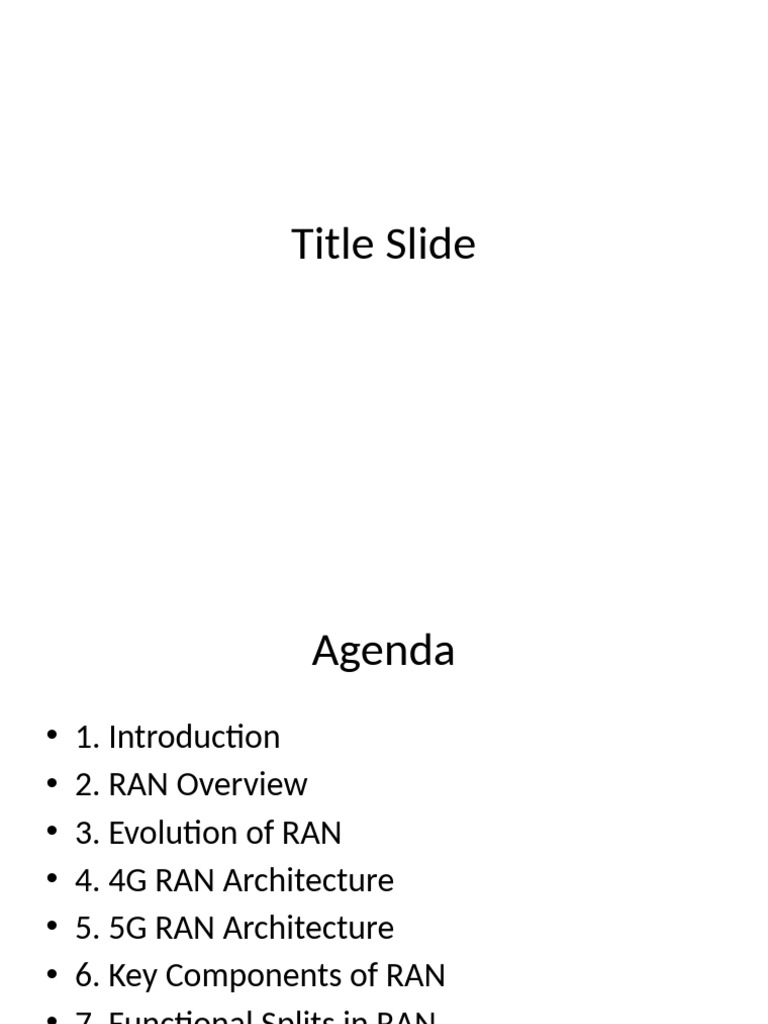 Ran architecture presentation pdf 4 g computer engineering
