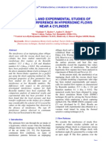 Vladimir V. Riabov and Andrei V. Botin- Numerical and Experimental Studies of Shock Interference in Hypersonic Flows Near a Cylinder