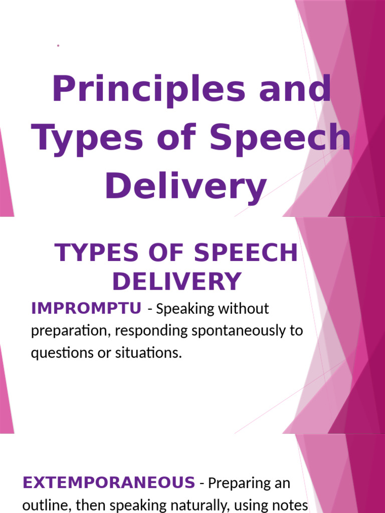 Speech Delivery Techniques and Principles | PDF | Body Language | Speech