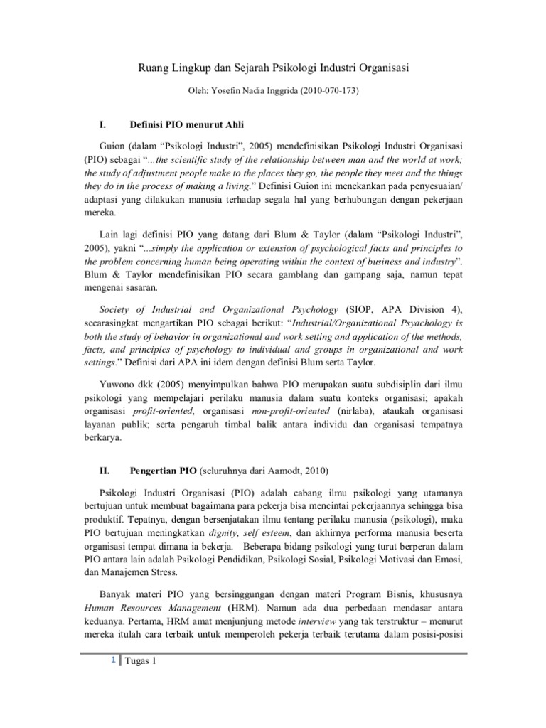 T 1 Ruang Lingkup Dan Sejarah PIO 