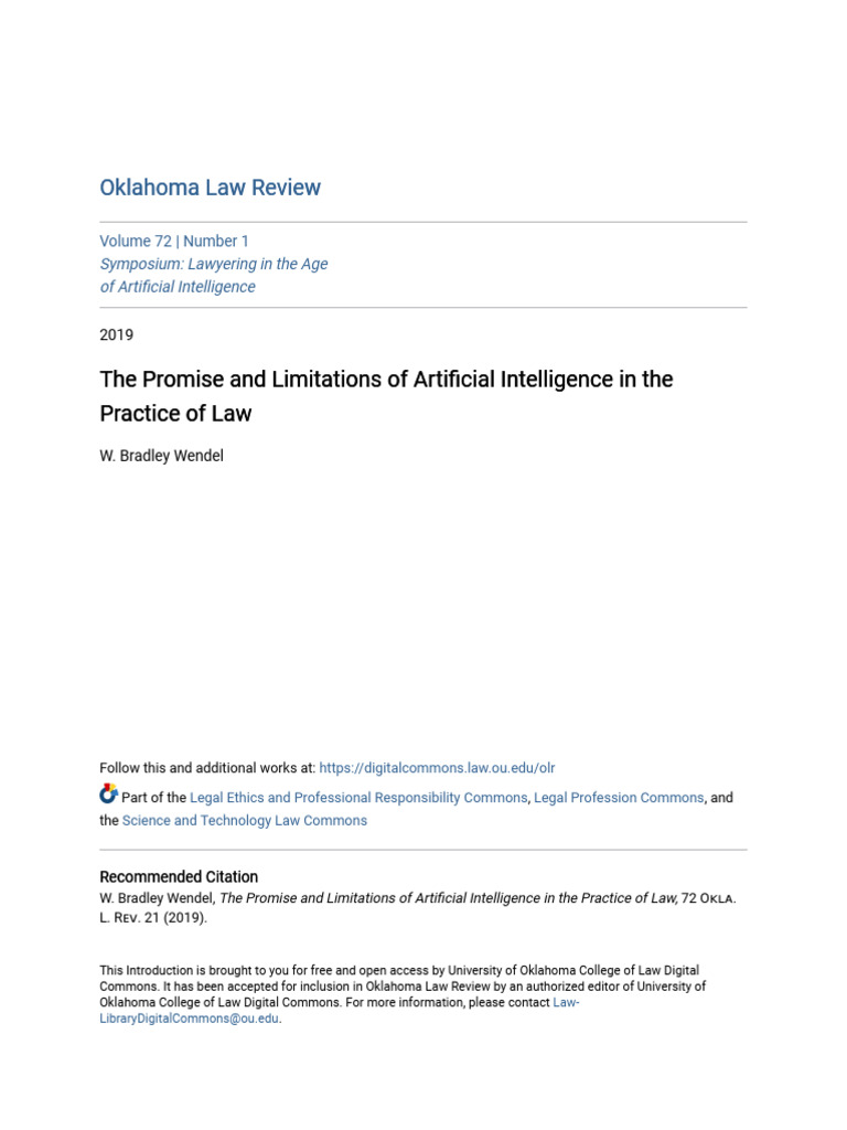 The Promise and Limitations of Artificial Intelligence in The Pra | PDF ...