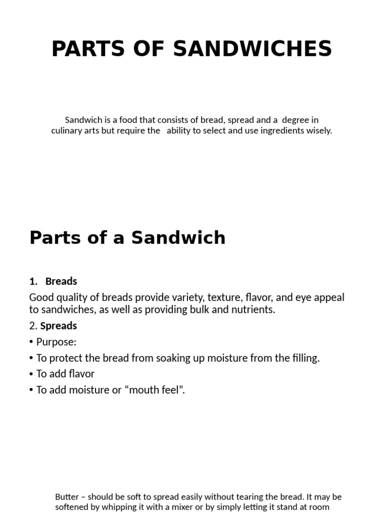 Ppt Sandwiches Pdf Salad Sandwich