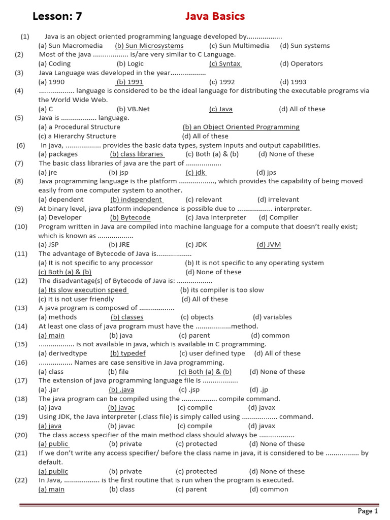 12EM-L-7-MCQ | PDF | Data Type | Java Virtual Machine