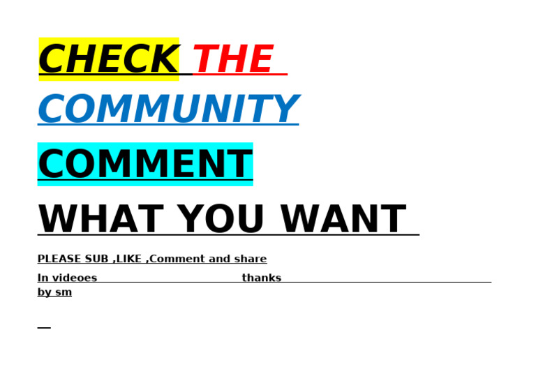 Check: Community | PDF