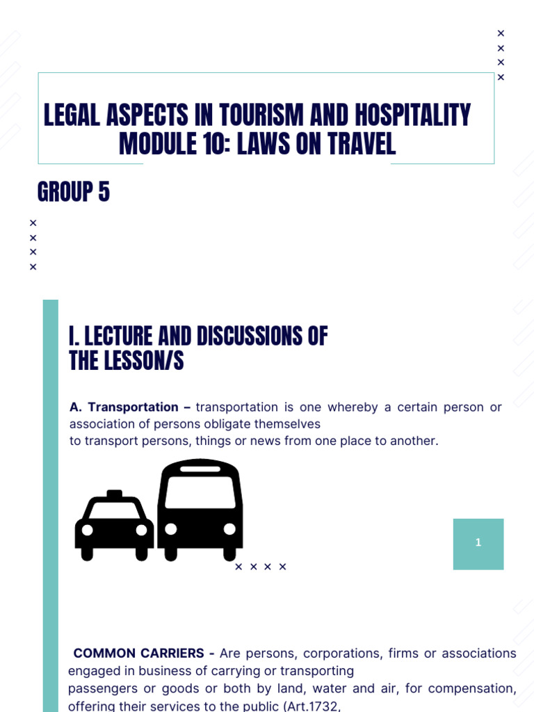Legal Framework in Tourism Transport | PDF | Baggage | Justice