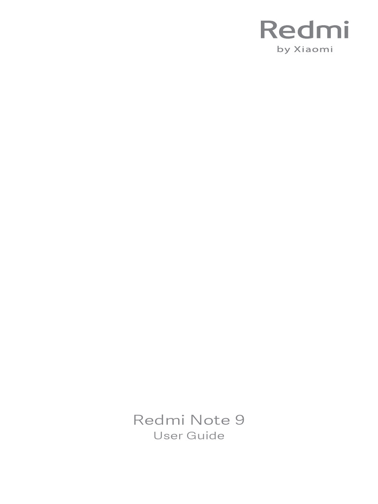 Redmi Note 9 User Guide Overview | PDF | Electromagnetic Interference ...