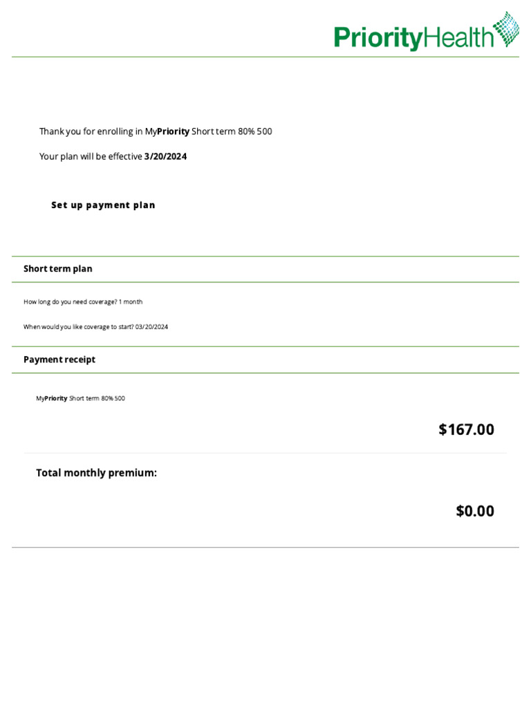 MyPriority Short Term Insurance Enrollment | PDF | Insurance | Credit Card