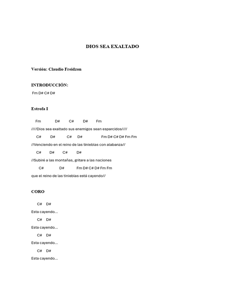 Dios Sea Exaltado | PDF