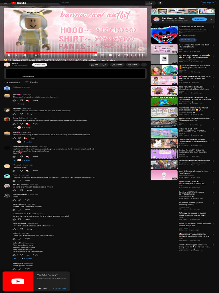 Roblox Promo Codes for Cows | PDF