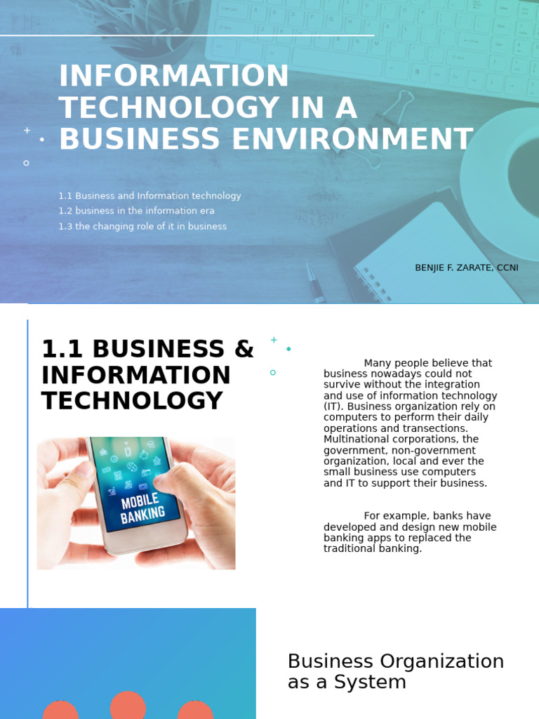 IT's Role in Modern Business Operations | PDF | Computer Data Storage ...