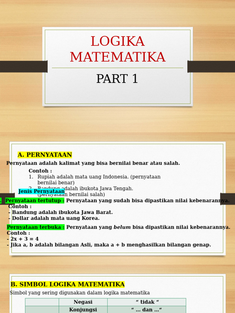 Dasar Logika Matematika dan Pernyataan | PDF