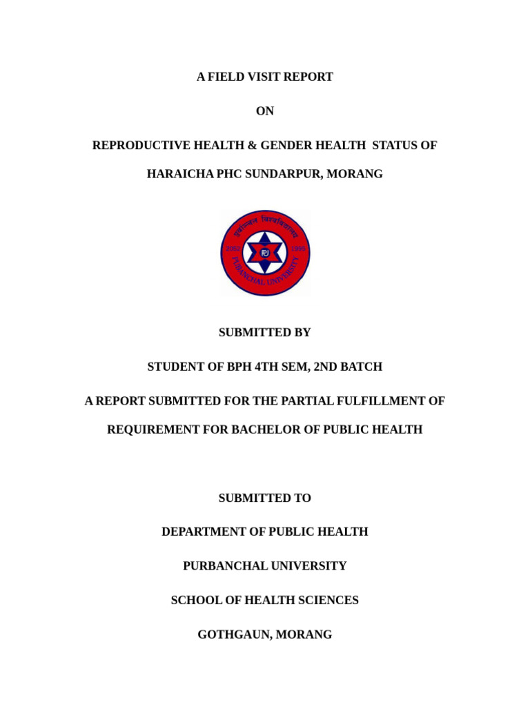 Reproductive Health Report: Haraicha PHC | PDF | Family Planning | Abortion