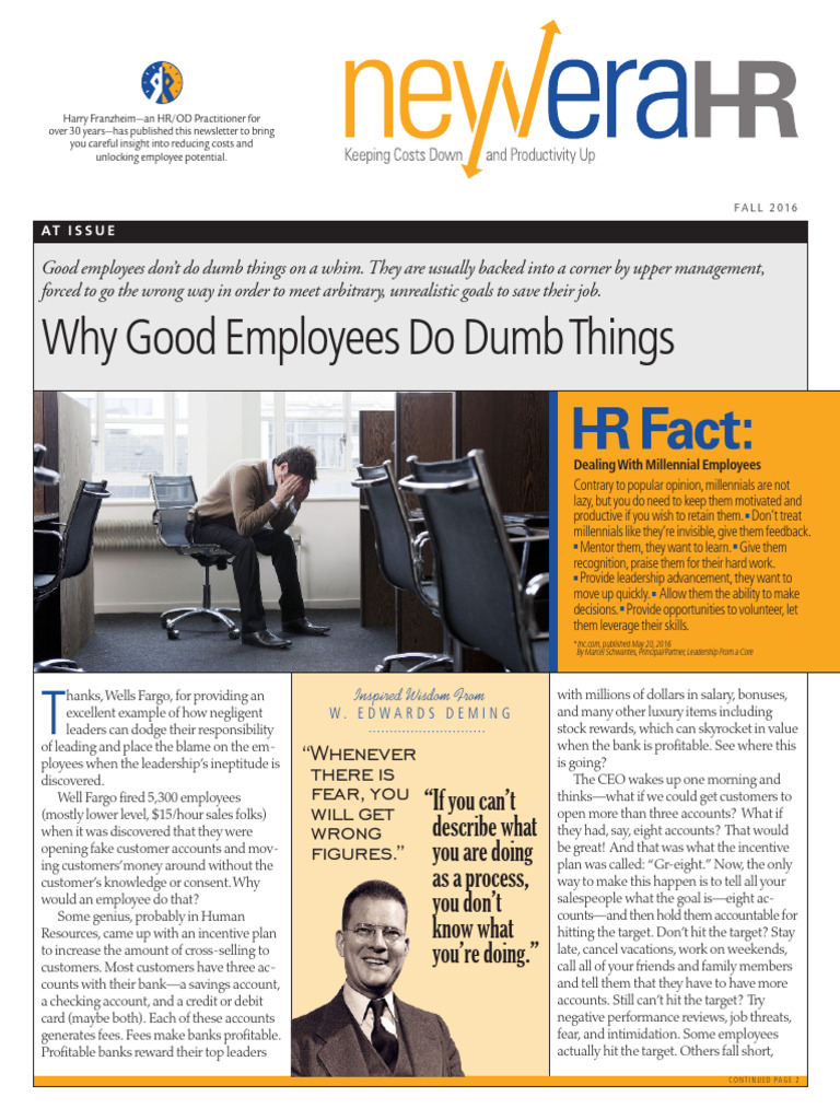 Why Good Employees Do Dumb Things | PDF | Wells Fargo | Leadership